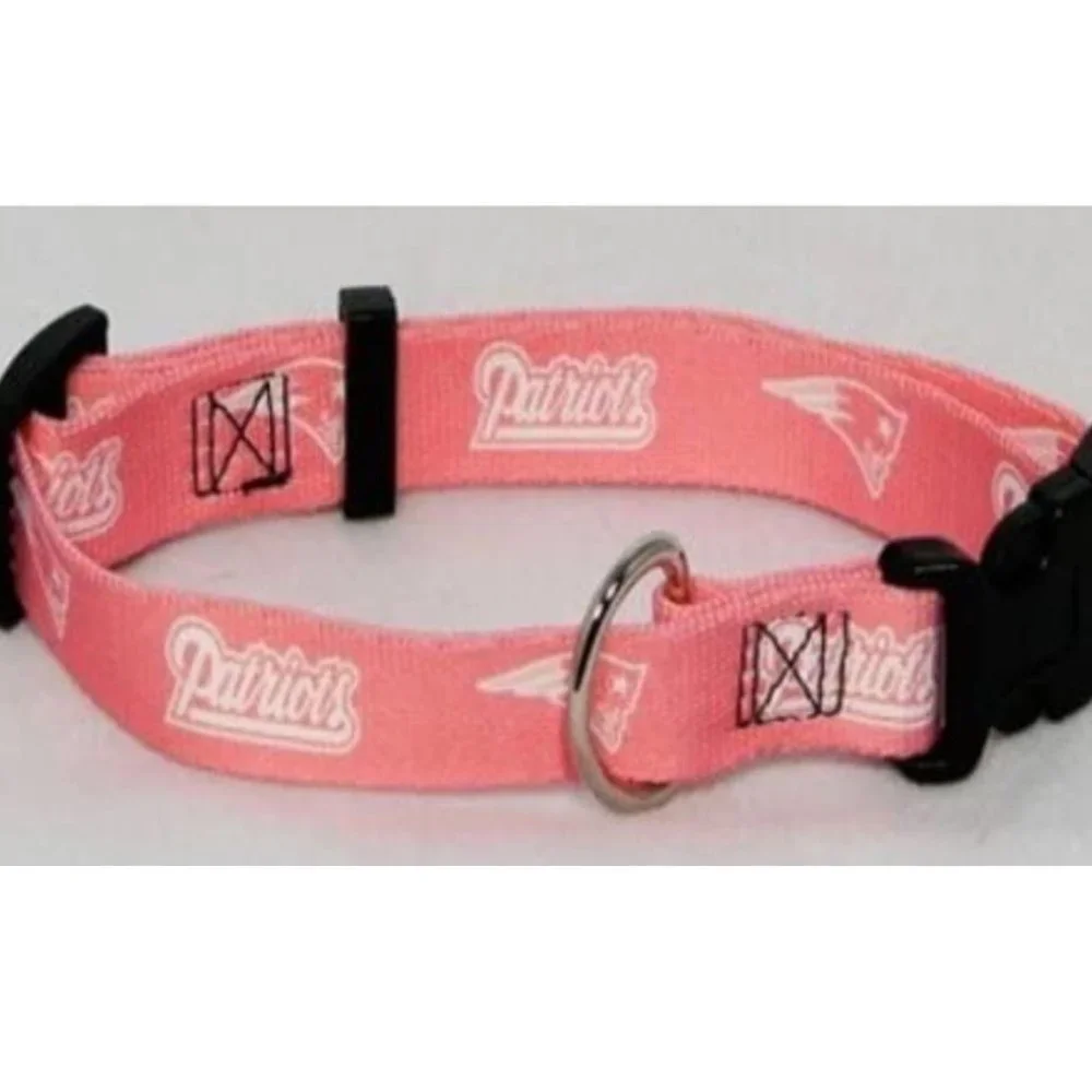 Hunter MFG‎ New England Patriots Pink Dog Collar, L